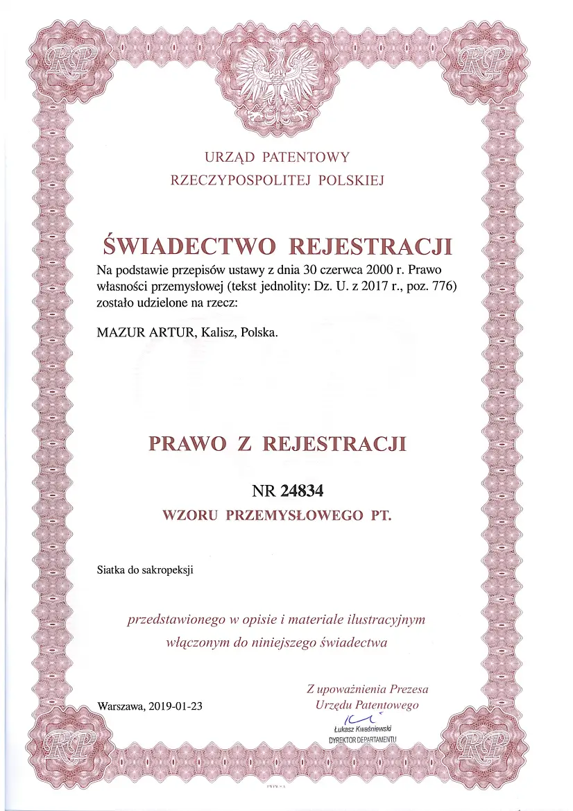 siatka do sakropeksji