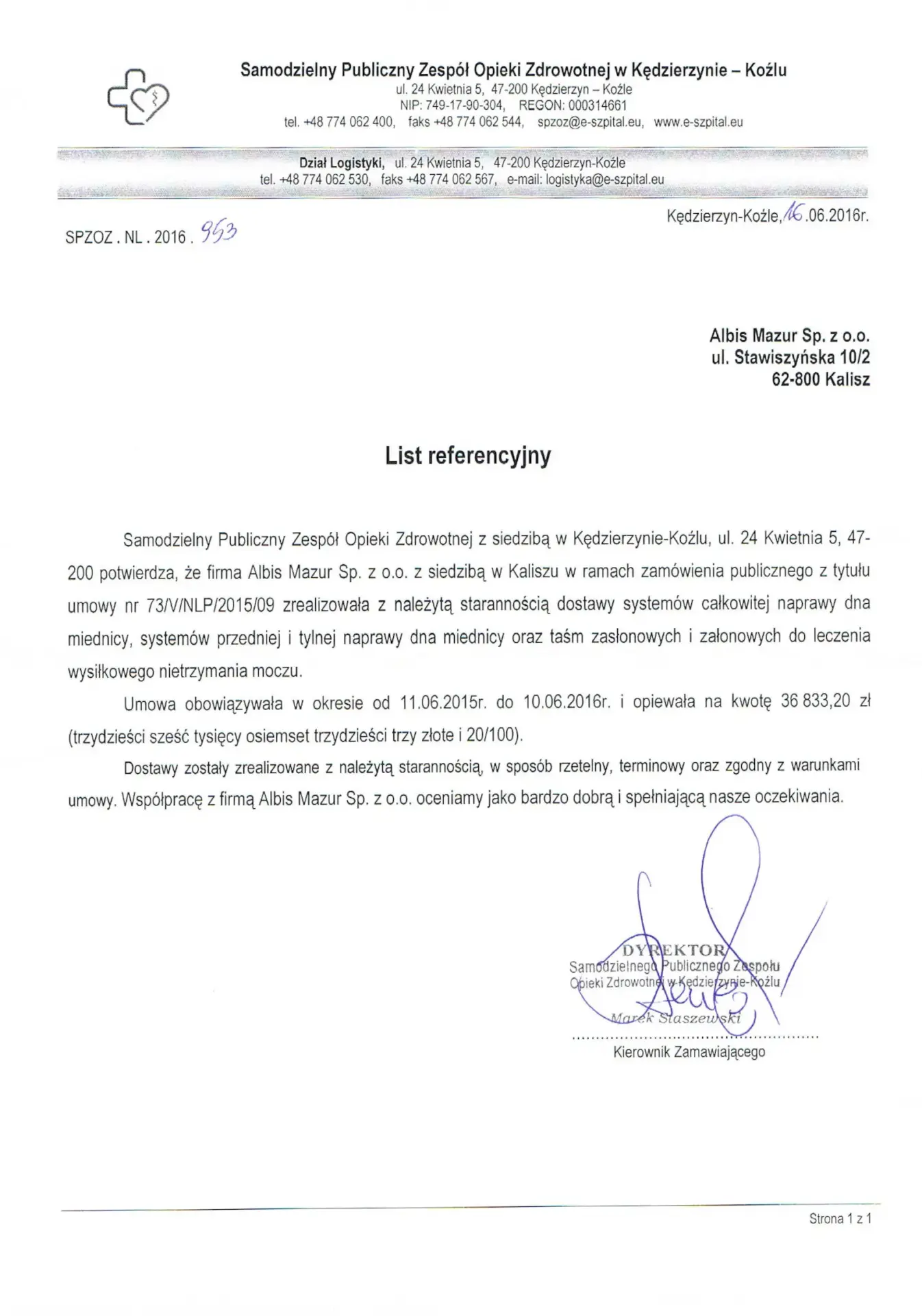 Kedzierzyn Kozle referencje