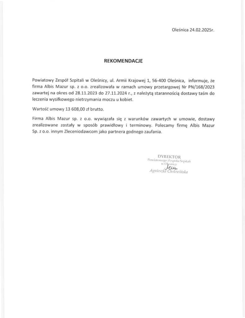 Olesnica referencje