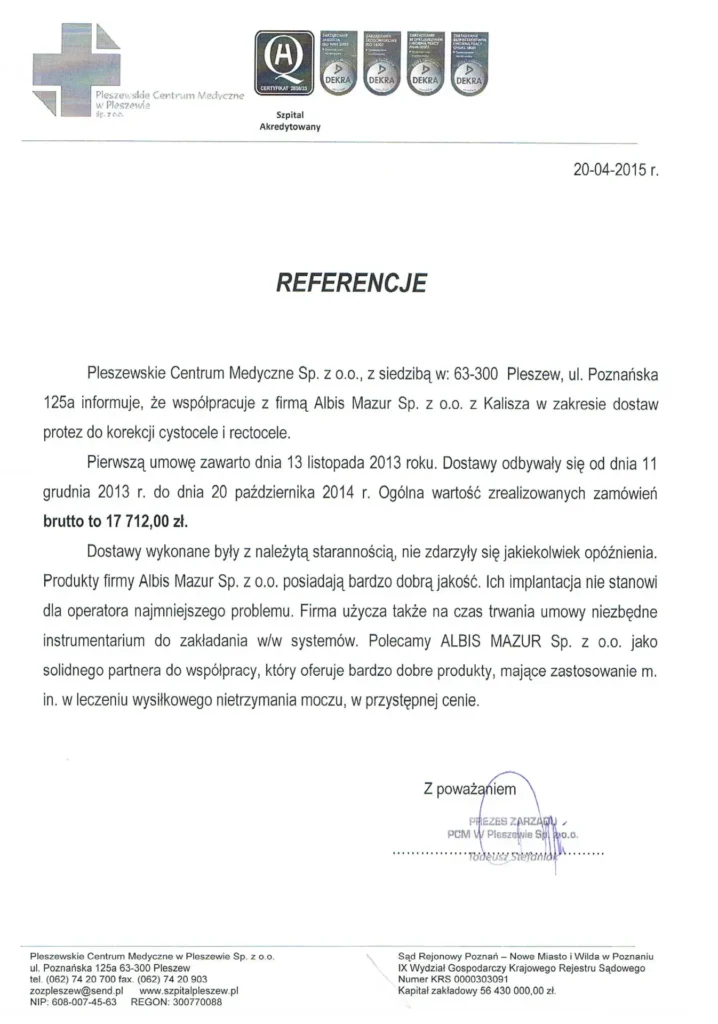 Pleszew referencje