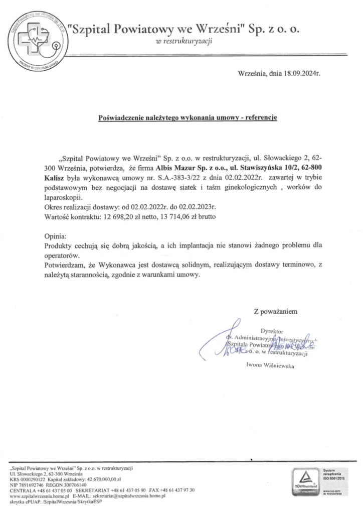 Wrzesnia referencje