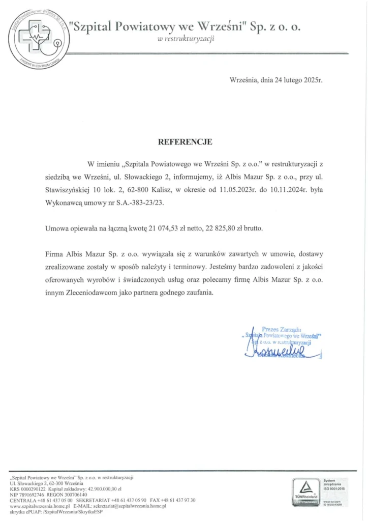 Wrzesnia referencje